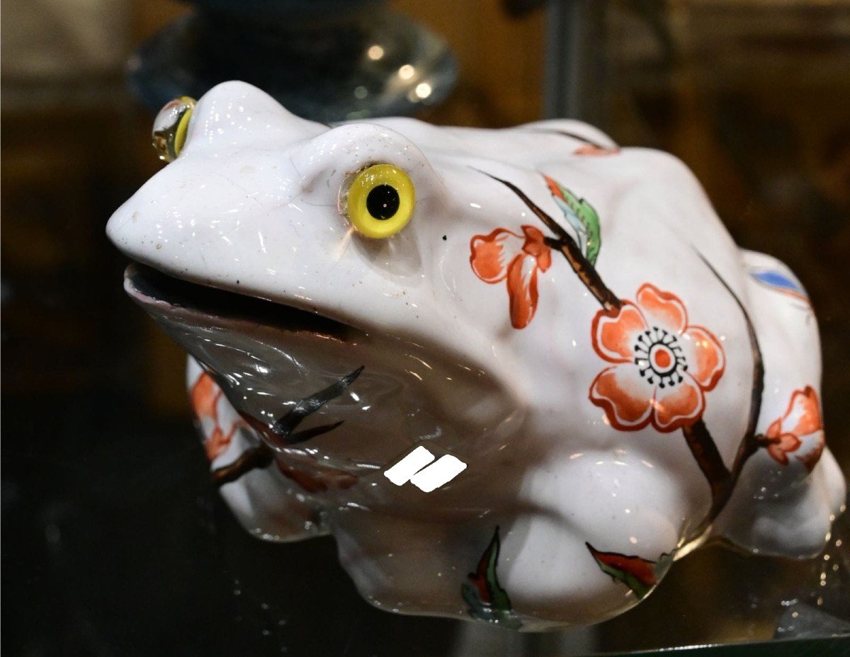 émile Gallé - Frog In Polychrome Ceramic-photo-4